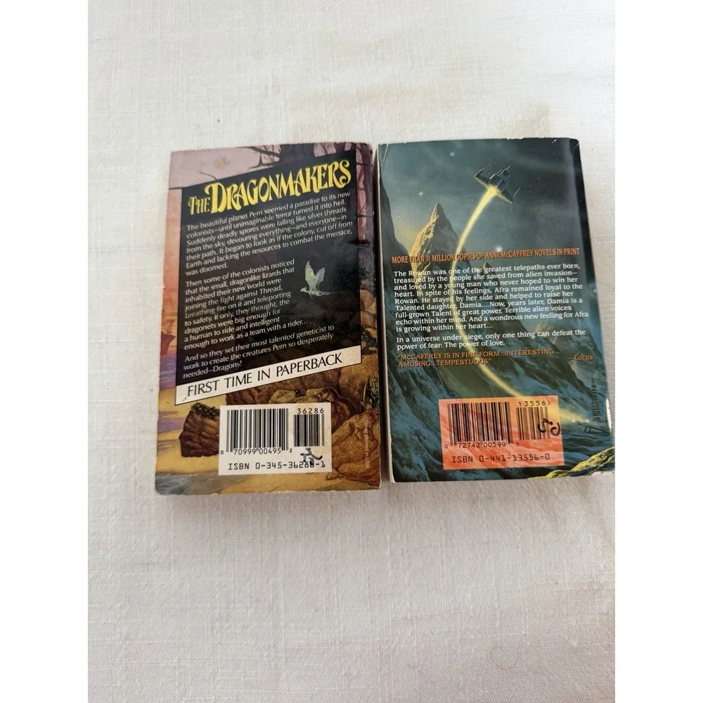 Anne McCaffrey Dragonsdawn Damia Paperback Book Lot Pern Rowan Fantasy Sci Fi
